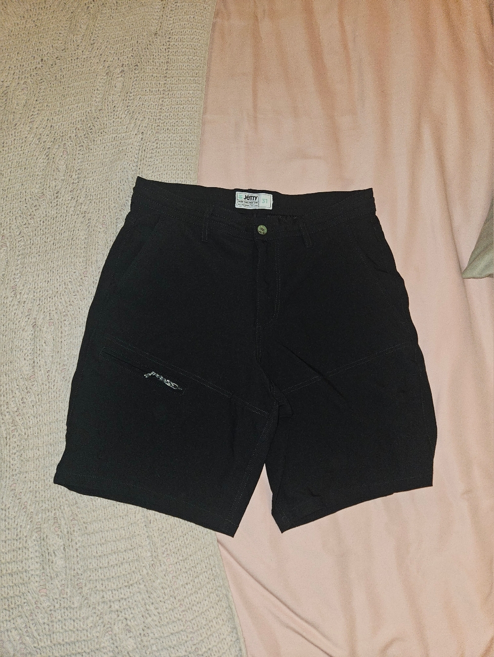 Jetty Black Womens Casual Utility Shorts